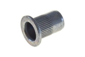 NR00180ADD - M8-1.25x16 FLT RND HD KNURLED SHANK OPEN-END RIV NUT