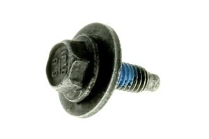 BF02084ADD - M6-1x16 HEX FLG SEMS BOLT DOG PT W/PATCH ZN/AL/BLK