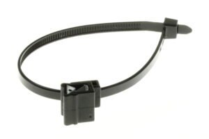 MS00631ADD - 200mm(L) CBL TIE w/CLIP   MNT PA66 BLK