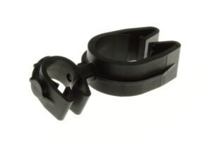 RX01115ADD - 10(D)x19(D) DBL TUBE CLIP PA66 BLK