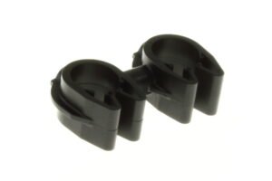 RX01117ADD - 10(D)mm DUAL TUBE CLIP    PA66 BLACK